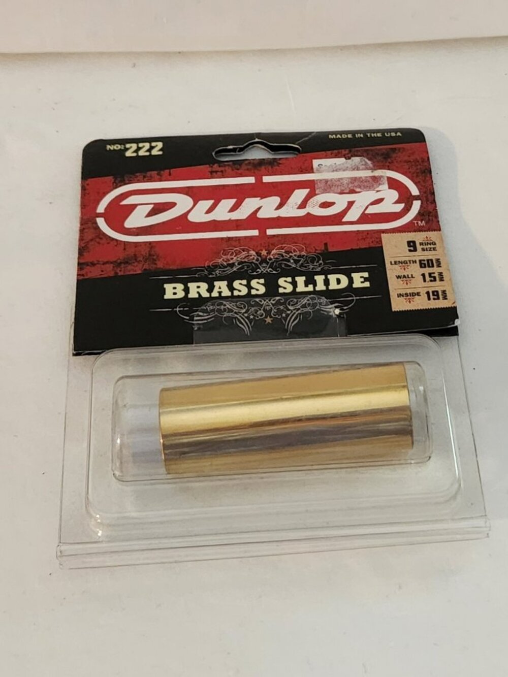 Dunlop Brass Slide sz 9 #222 guitar NIP